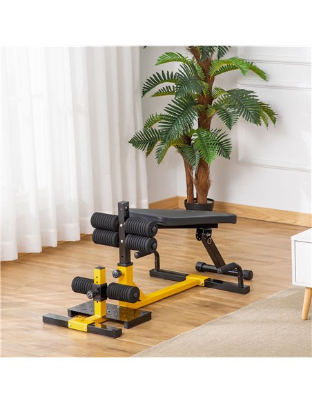 HOMCOM 3-In-1 Squat Machine, Weight Bench and Push up Stand, Adjustable Sit up Bench Leg Press Machine, for Home, Office, Gym Fi - pic 131971 | FastDaddyshop