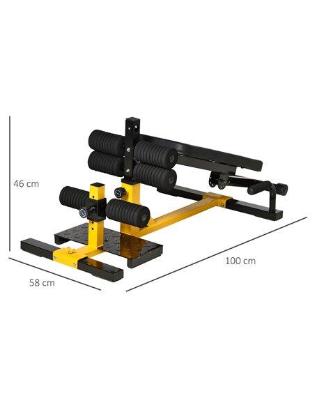 HOMCOM 3-In-1 Squat Machine, Weight Bench and Push up Stand, Adjustable Sit up Bench Leg Press Machine, for Home, Office, Gym Fi - pic 131972 | FastDaddyshop