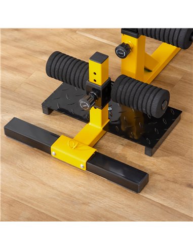 HOMCOM 3-In-1 Squat Machine, Weight Bench and Push up Stand, Adjustable Sit up Bench Leg Press Machine, for Home, Office, Gym Fi