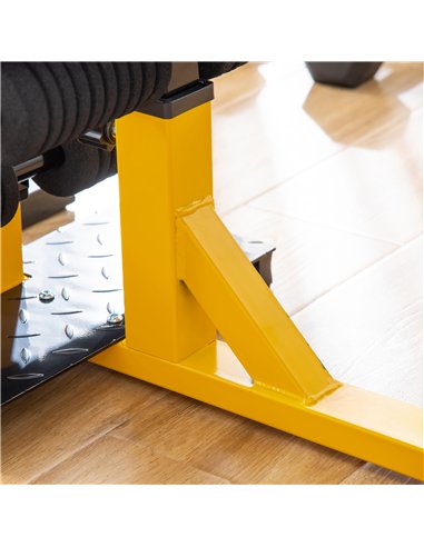 HOMCOM 3-In-1 Squat Machine, Weight Bench and Push up Stand, Adjustable Sit up Bench Leg Press Machine, for Home, Office, Gym Fi