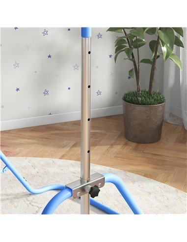 HOMCOM Kids Gymnastic Bar, with Adjustable Height, Foldable Horizontal Bars - Blue