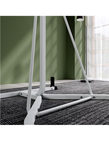 HOMCOM Freestanding Boxing Punch Bag & Speed Ball Station Hanging Frame Training Exercise Platform Home Gym Heavy Duty, White