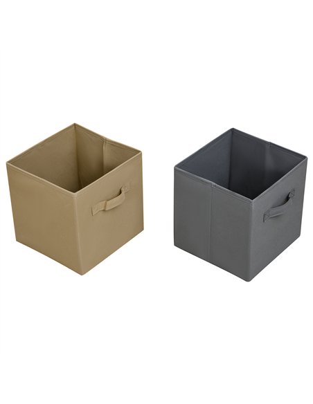 HOMCOM Freestanding 8 Cube Storage Cabinet Unit w/ 4 Fabric Drawers Handles Home Office Organisation Shelves Furniture 54.5L x 2 - pic 132048 | FastDaddyshop