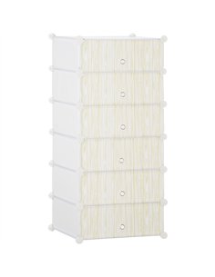 HOMCOM Six Cube Modular Storage Storage Unit - White