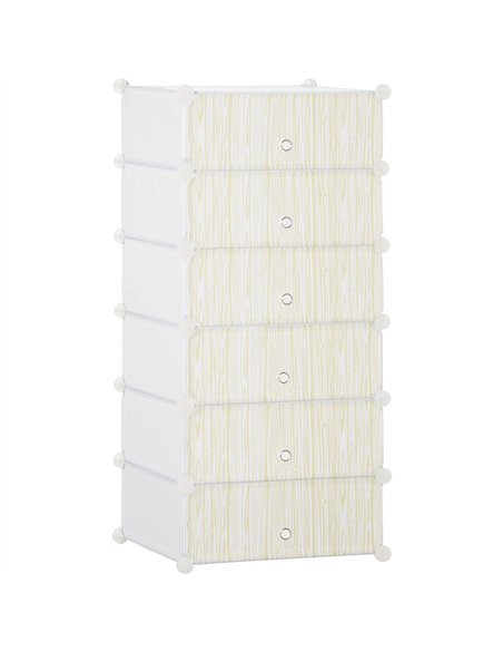 HOMCOM Six Cube Modular Storage Storage Unit - White - pic 132060 | FastDaddyshop