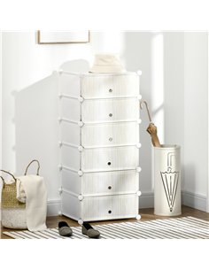 HOMCOM Six Cube Modular Storage Storage Unit - White 2