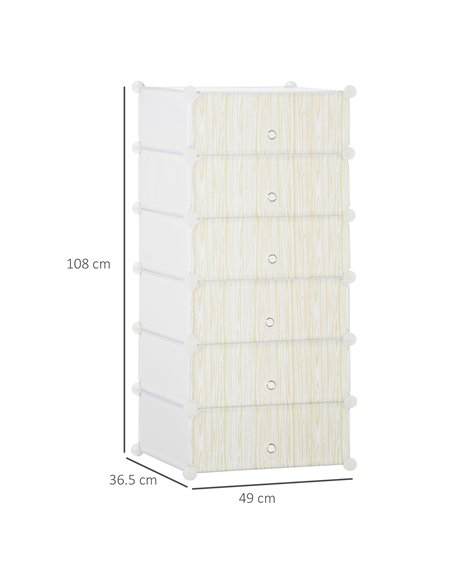 HOMCOM Six Cube Modular Storage Storage Unit - White - pic 132062 | FastDaddyshop
