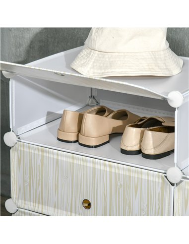 HOMCOM Six Cube Modular Storage Storage Unit - White