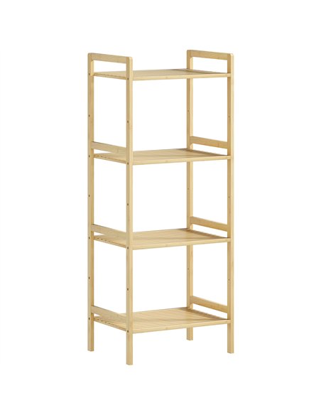 HOMCOM Four-Tier Bamboo Adjustable Shelf Storage Unit - pic 132087 | FastDaddyshop
