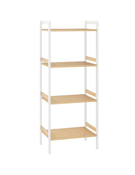 HOMCOM Four-Tier Bamboo Adjustable Shelf Storage Unit - pic 132096 | FastDaddyshop
