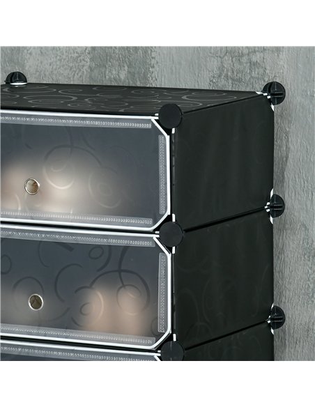 HOMCOM Six Cube Modular Storage Storage Unit - Black - pic 132112 | FastDaddyshop