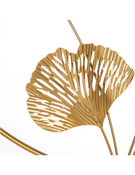 HOMCOM 3D Metal Wall Art Modern Ginkgo Leaves Hanging Wall Sculptures Home Decor for Living Room Bedroom Dining Room, Gold - pic 132130 | FastDaddyshop