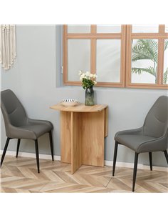 HOMCOM Four-Person Drop Leaf Dining Table - Wood-Effect 2