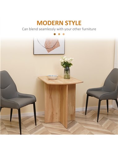 HOMCOM Four-Person Drop Leaf Dining Table - Wood-Effect