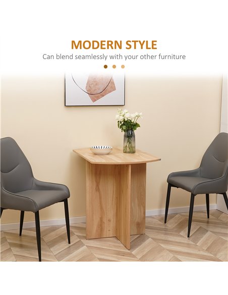 HOMCOM Four-Person Drop Leaf Dining Table - Wood-Effect - pic 132153 | FastDaddyshop