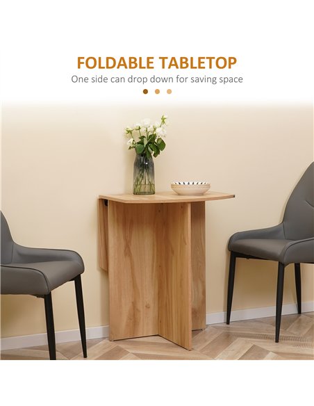 HOMCOM Four-Person Drop Leaf Dining Table - Wood-Effect - pic 132154 | FastDaddyshop