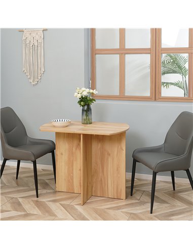 HOMCOM Four-Person Drop Leaf Dining Table - Wood-Effect