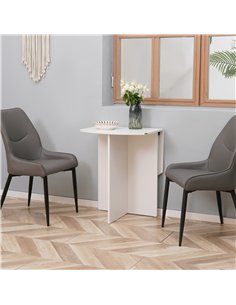 HOMCOM Four-Person Drop Leaf Dining Table - White 2