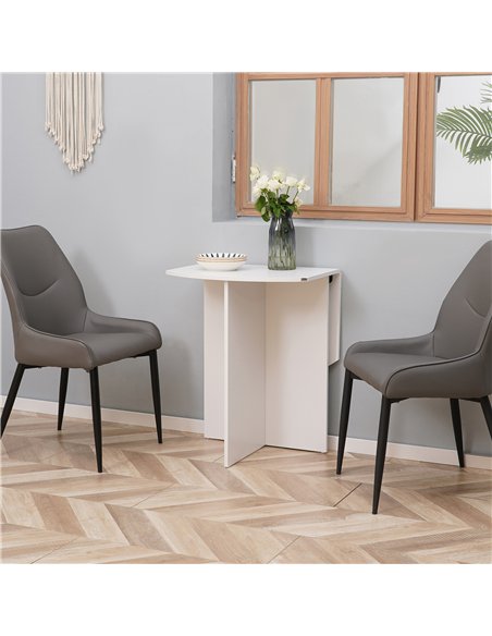 HOMCOM Four-Person Drop Leaf Dining Table - White - pic 132169 | FastDaddyshop