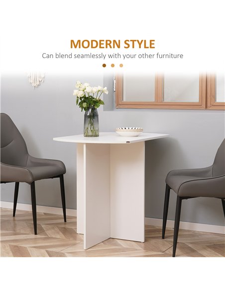 HOMCOM Four-Person Drop Leaf Dining Table - White - pic 132171 | FastDaddyshop