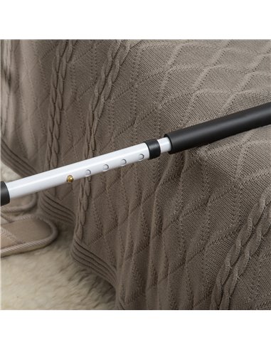 HOMCOM Safety Bed Rail, Height Adjustable Bed Assist Rail with Storage Pocket, Grab Bar for Disabled and Senior, White