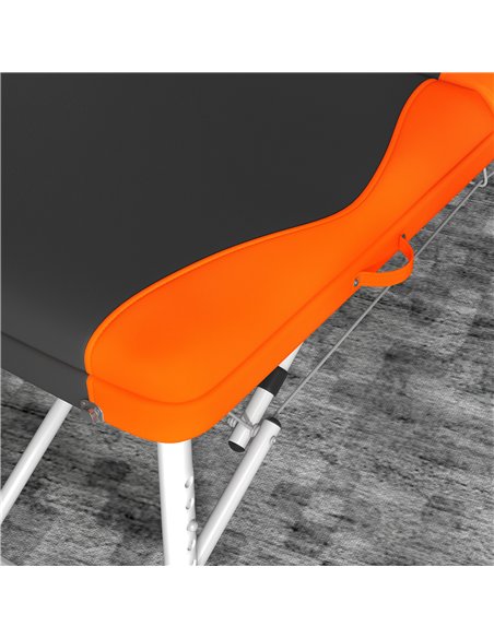 HOMCOM Foldable Massage Table Professional Salon SPA Facial Couch Bed Black and Orange - pic 132212 | FastDaddyshop