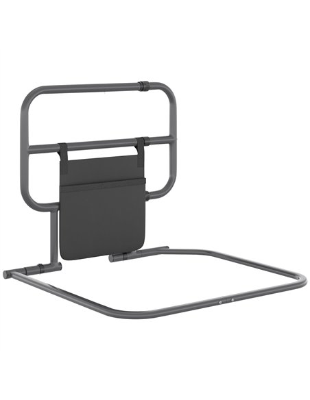 HOMCOM Folding Bed Rail for Elderly Adults, Bed Assist Rail with Storage Pocket for Disabled, Pregnant, Black - pic 132213 | FastDaddyshop