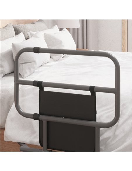 HOMCOM Folding Bed Rail for Elderly Adults, Bed Assist Rail with Storage Pocket for Disabled, Pregnant, Black - pic 132221 | FastDaddyshop