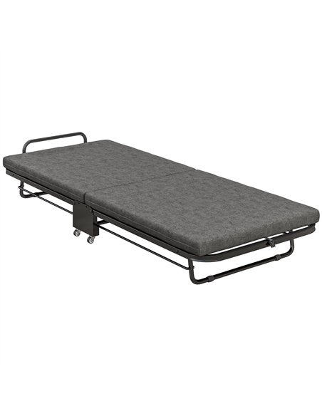 HOMCOM Single Temporary Folding Bed - Grey - pic 132285 | FastDaddyshop