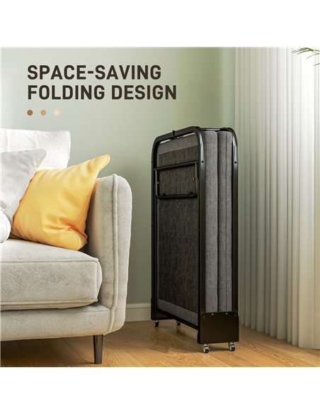 HOMCOM Single Temporary Folding Bed - Grey - pic 132290 | FastDaddyshop