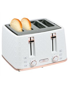 HOMCOM Four-Slice Honeycomb Toaster - White