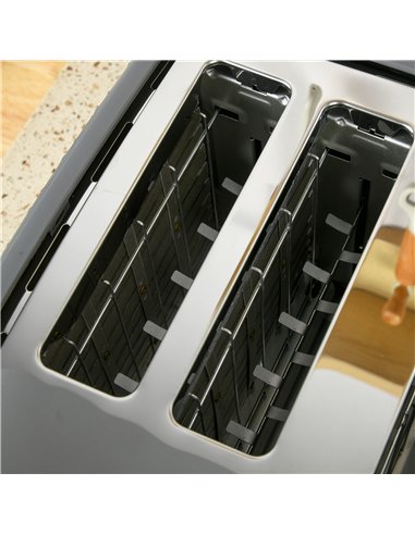 HOMCOM Four-Slice Honeycomb Toaster - Grey
