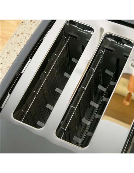 HOMCOM Four-Slice Honeycomb Toaster - Grey - pic 132329 | FastDaddyshop