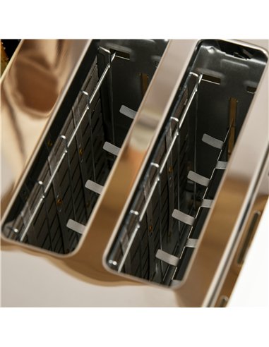 HOMCOM Four-Slice Rippled Toaster - White