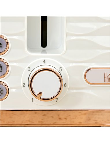 HOMCOM Four-Slice Rippled Toaster - White