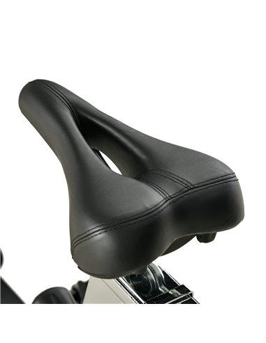 HOMCOM Indoor Exercise Bike, Stationary Bike, Cycling Machine with Adjustable Seat & Resistance, Wheels, 18kg Flywheel, Cup Hold