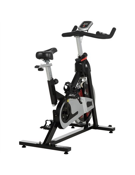 HOMCOM Indoor Exercise Bike, Stationary Bike, Cycling Machine with Adjustable Seat & Resistance, Wheels, 18kg Flywheel, Cup Hold - pic 132382 | FastDaddyshop