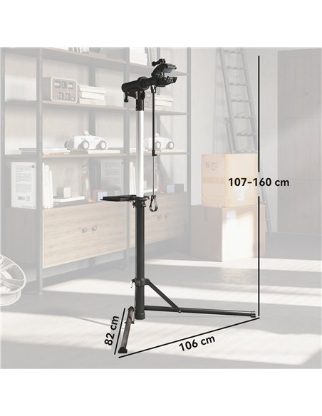 HOMCOM Bike Repair Stand, Heavy Duty Bike Stand for Maintenance, Max Load 40kg, Height Adjustable, Foldable and 360° Rotatable f - pic 132394 | FastDaddyshop