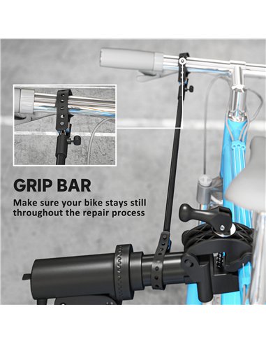 HOMCOM Bike Repair Stand, Heavy Duty Bike Stand for Maintenance, Max Load 40kg, Height Adjustable, Foldable and 360° Rotatable f