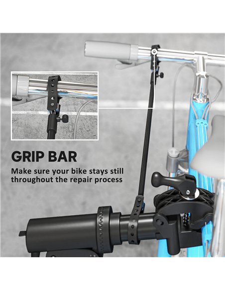 HOMCOM Bike Repair Stand, Heavy Duty Bike Stand for Maintenance, Max Load 40kg, Height Adjustable, Foldable and 360° Rotatable f - pic 132396 | FastDaddyshop