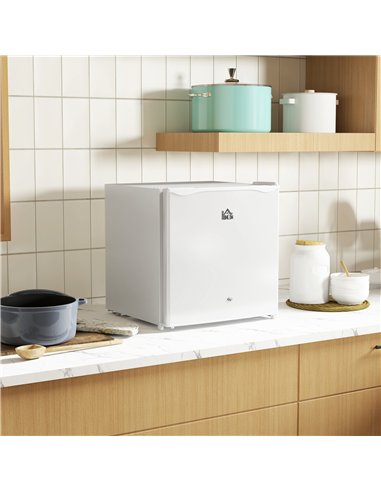HOMCOM 46 Litre Lockable Countertop Fridge - Cream White