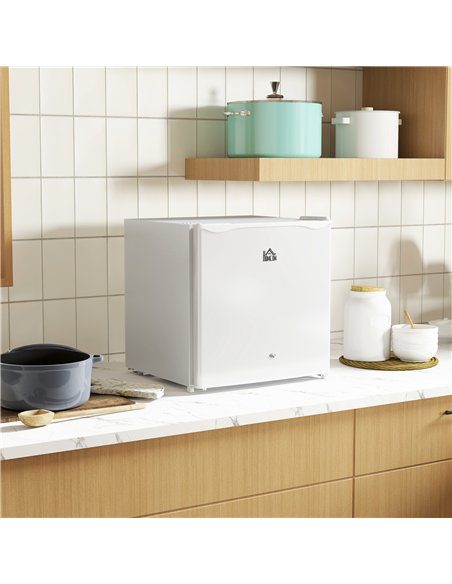 HOMCOM 46 Litre Lockable Countertop Fridge - Cream White - pic 132411 | FastDaddyshop