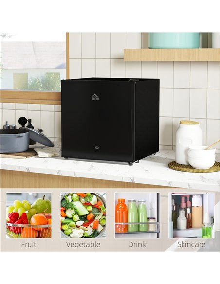 HOMCOM 46 Litre Lockable Countertop Fridge - Black - pic 132425 | FastDaddyshop