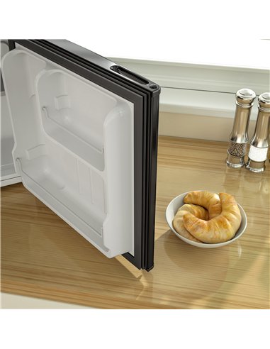 HOMCOM 46 Litre Lockable Countertop Fridge - Black