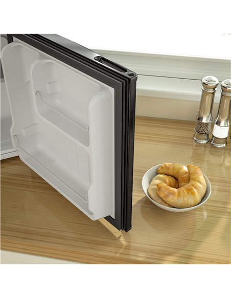 HOMCOM 46 Litre Lockable Countertop Fridge - Black - pic 132427 | FastDaddyshop