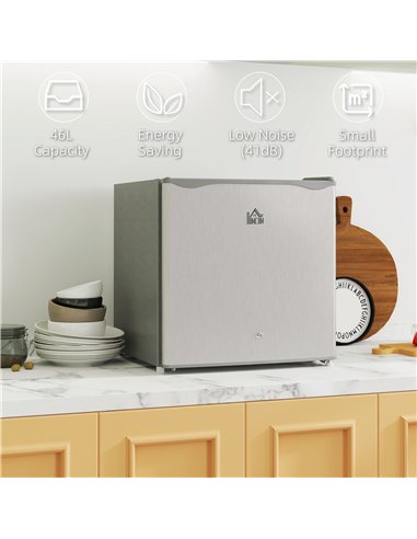 HOMCOM 46 Litre Lockable Countertop Fridge - Grey