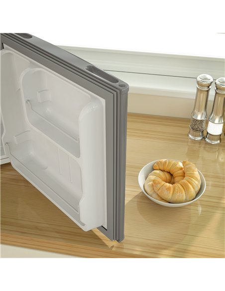 HOMCOM 46 Litre Lockable Countertop Fridge - Grey - pic 132436 | FastDaddyshop
