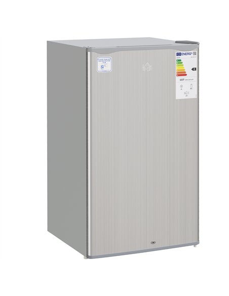 HOMCOM 91L Freestanding Under-Counter Fridge with Lock - Grey - pic 132437 | FastDaddyshop