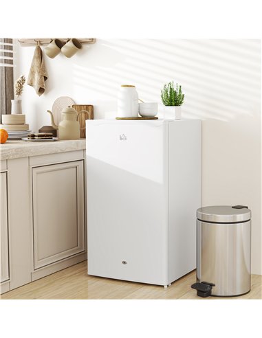 HOMCOM 91L Freestanding Under-Counter Fridge with Lock - White