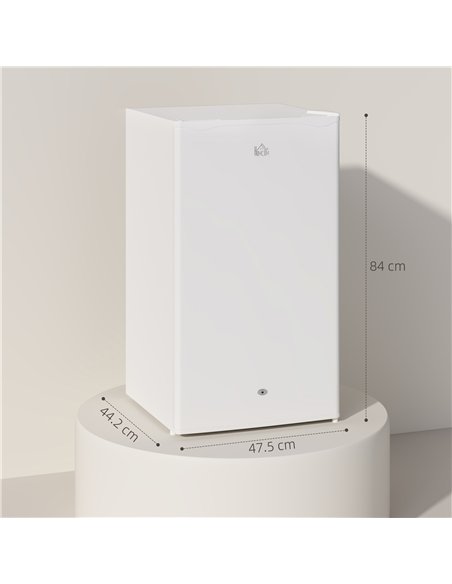 HOMCOM 91L Freestanding Under-Counter Fridge with Lock - White - pic 132448 | FastDaddyshop